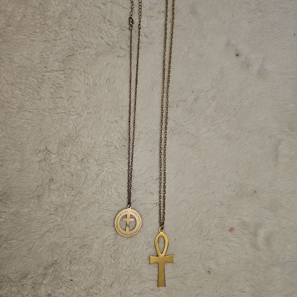 Gold necklaces